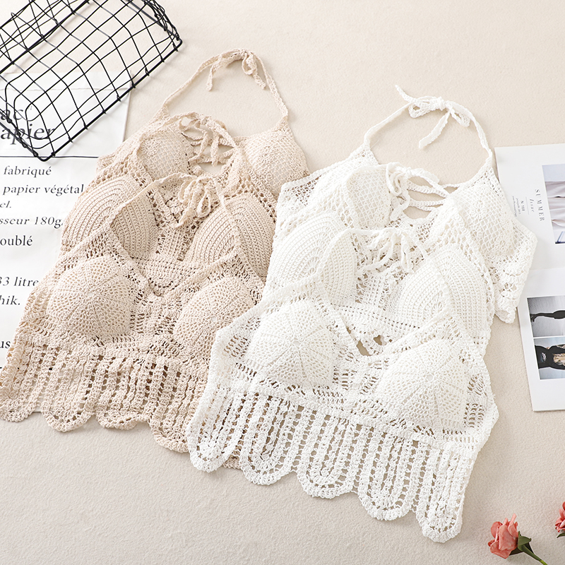 Strapless Bra Backless - Summer Clothes Crochet Top Sexy Knitted
