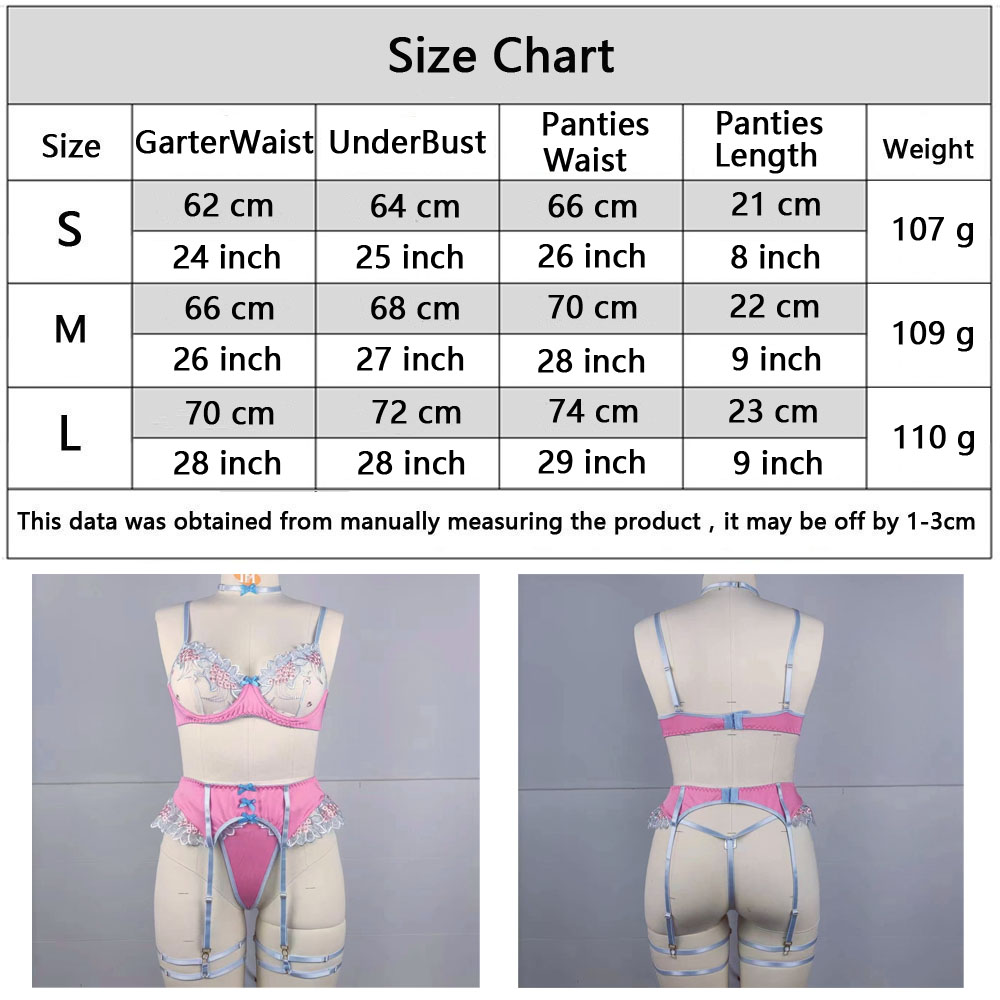 Sexy Fancy Lingerie Transparen - Garter Belt Set reseña y precio