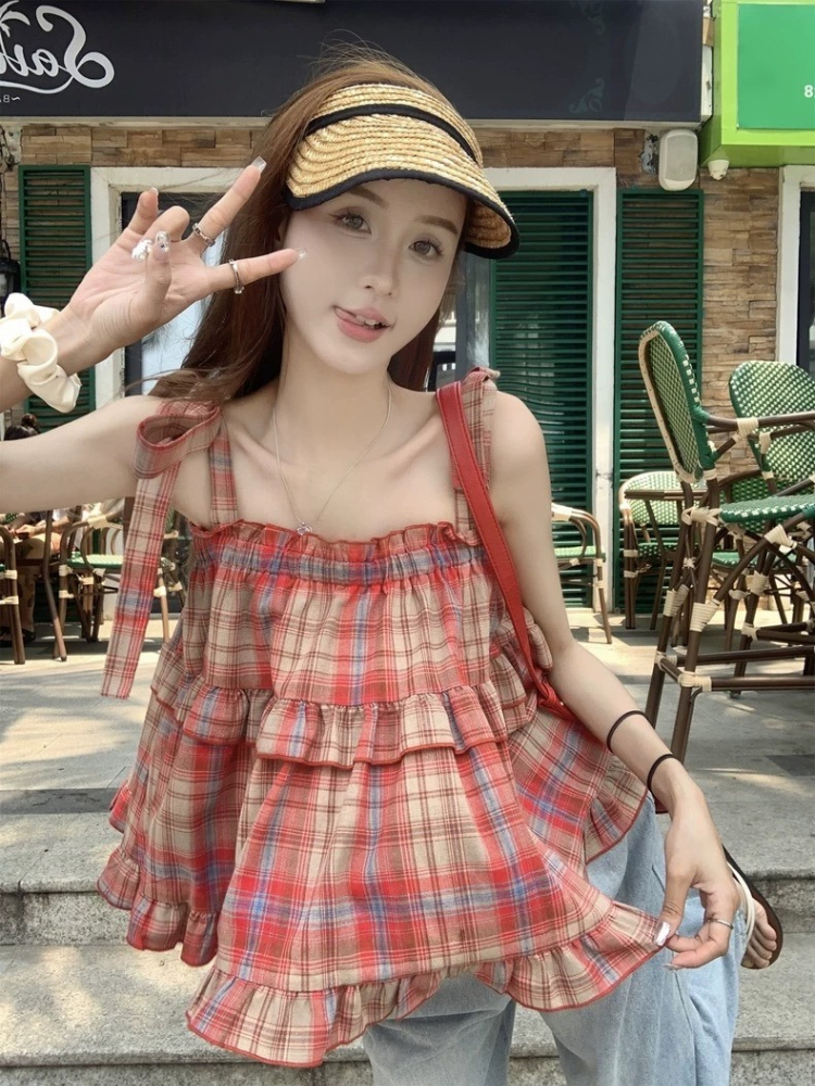 Y2K Hot Women Summer Acubi Jap - Cami Top Lace reseña y precio