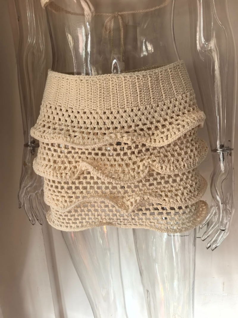 Women Hand Crochet Knitted Ruf - Cami Top Lace reseña y precio