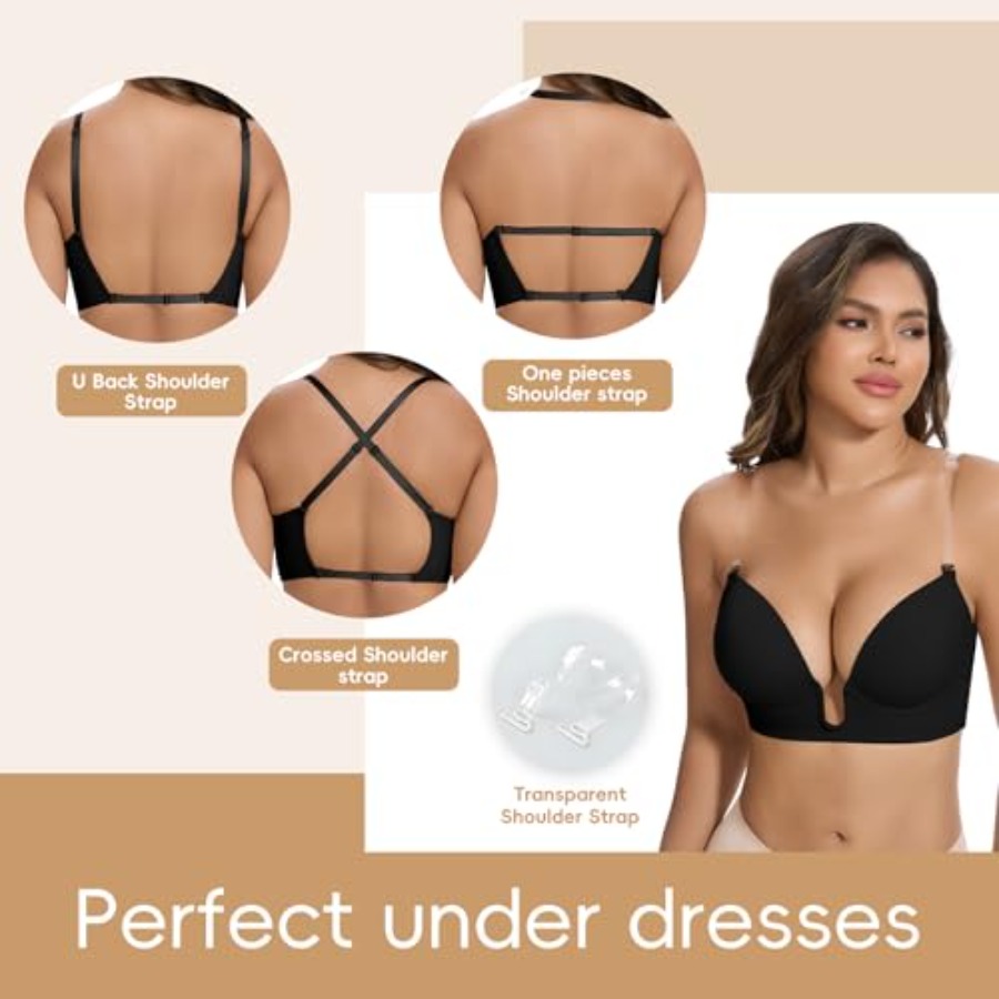 JOYSHAPER Plunge Bras for Wome - Push Up Bra Padded reseña y precio