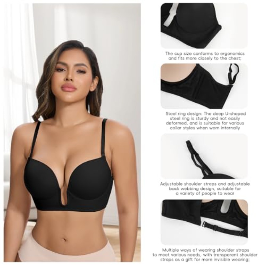 JOYSHAPER Plunge Bras for Wome - Push Up Bra Padded reseña y precio