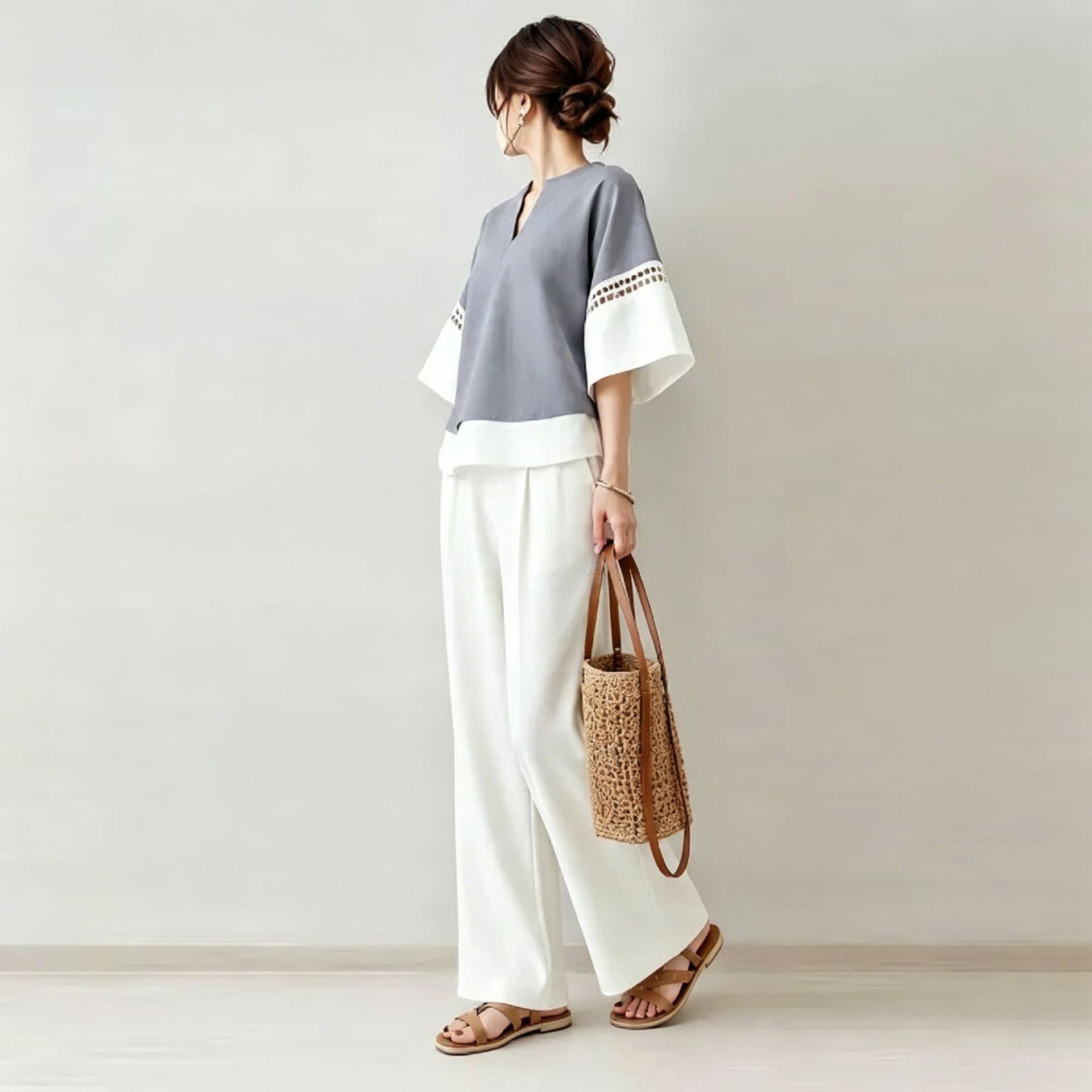 2026 New Two-piece Set: V-neck - Robe Silk Women reseña y precio
