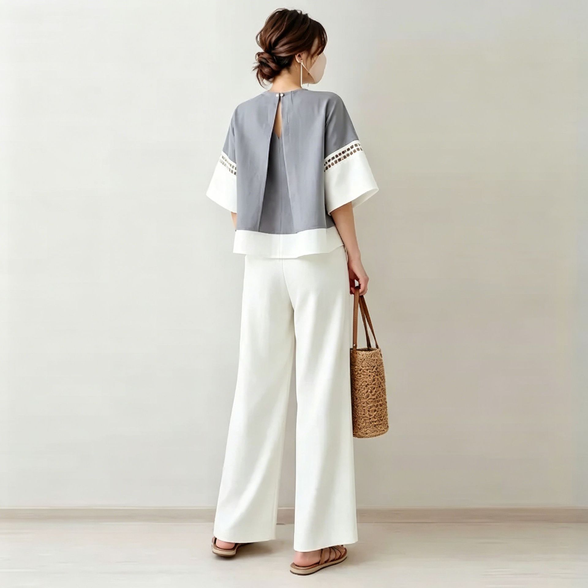 2026 New Two-piece Set: V-neck - Robe Silk Women reseña y precio