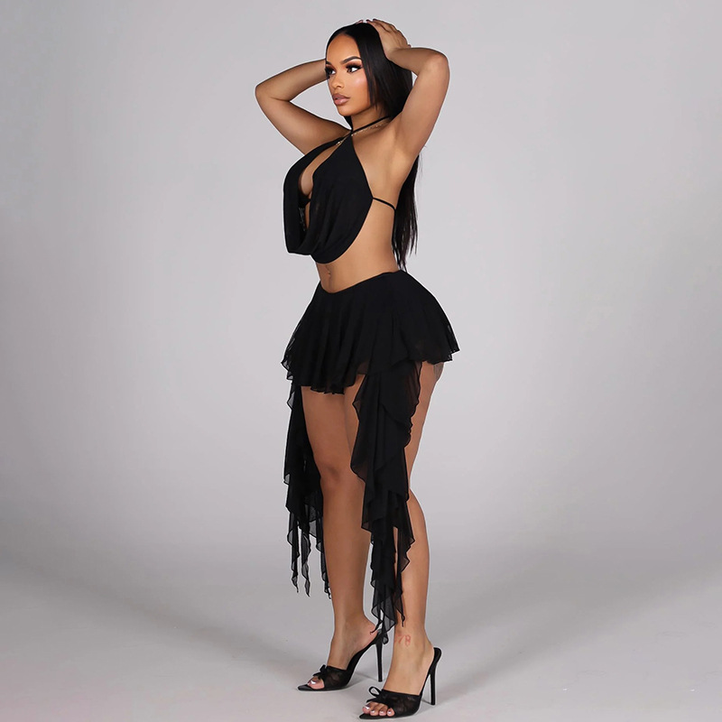 Women Sexy Solid Mesh 2 Piece  - Cami Top Lace reseña y precio