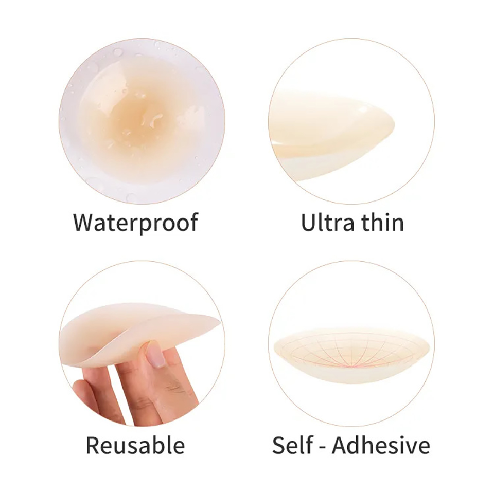 Reusable Silicone Adhesive Nip - Silicone Bra Adhesive reseña y precio