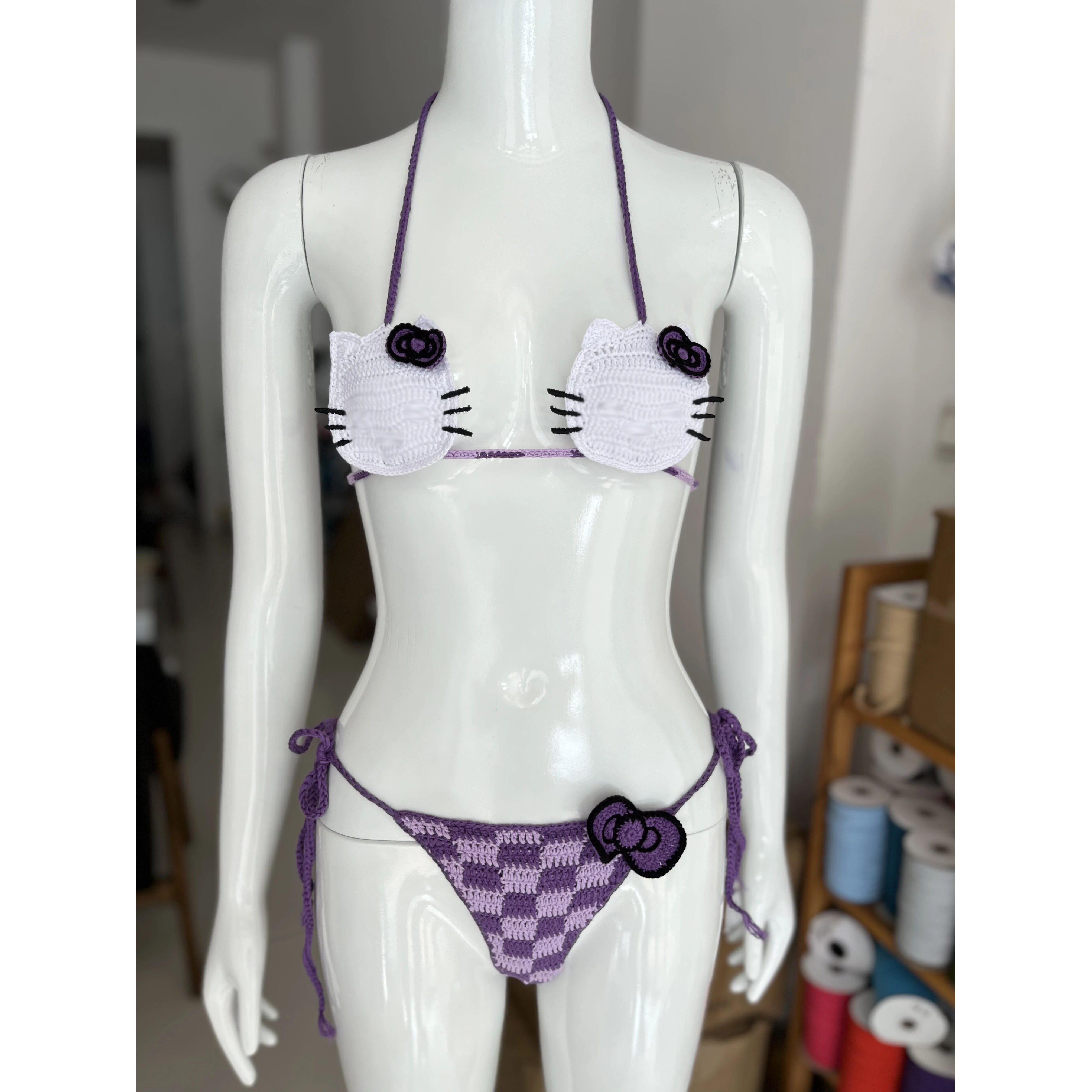 Hello Kitty Bikini Set Lady's  - Thong Bikini Women reseña y precio