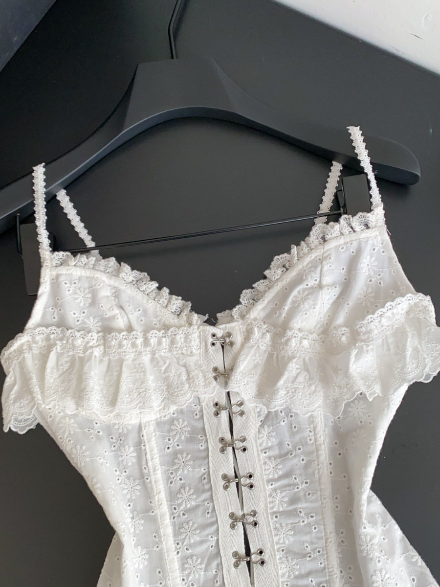 Foamlina White Embroidery Lace - Corset Waist Cinch reseña y precio