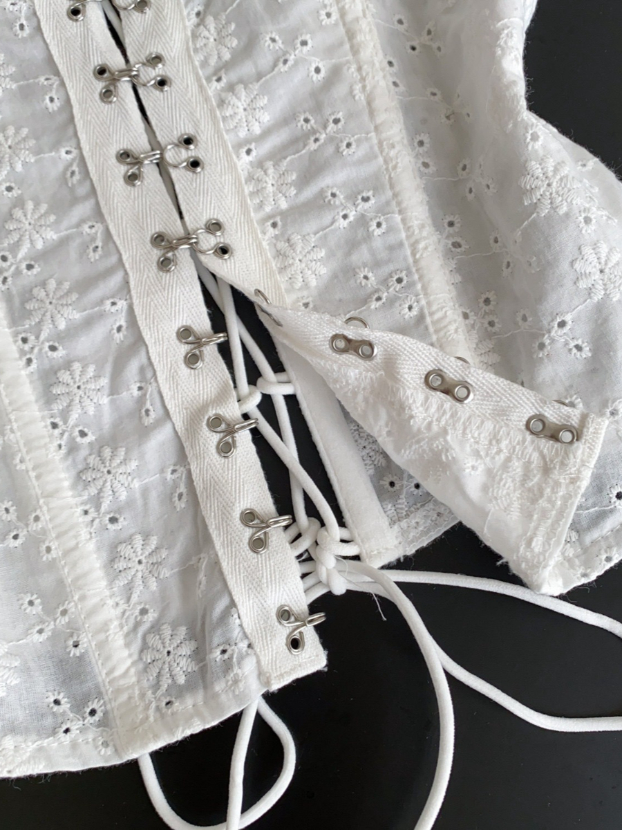 Foamlina White Embroidery Lace - Corset Waist Cinch reseña y precio