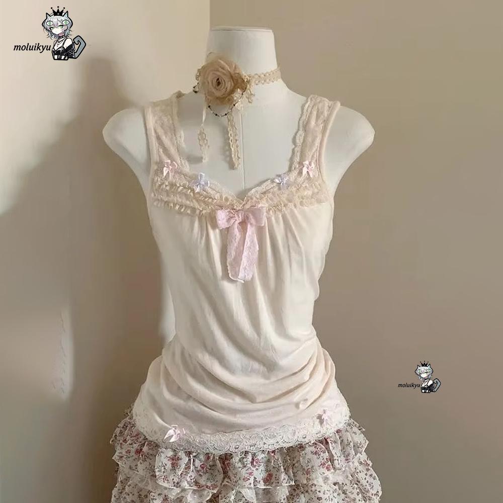 Women Y2K 2Pcs Outfit Set Lace - Cami Top Lace reseña y precio