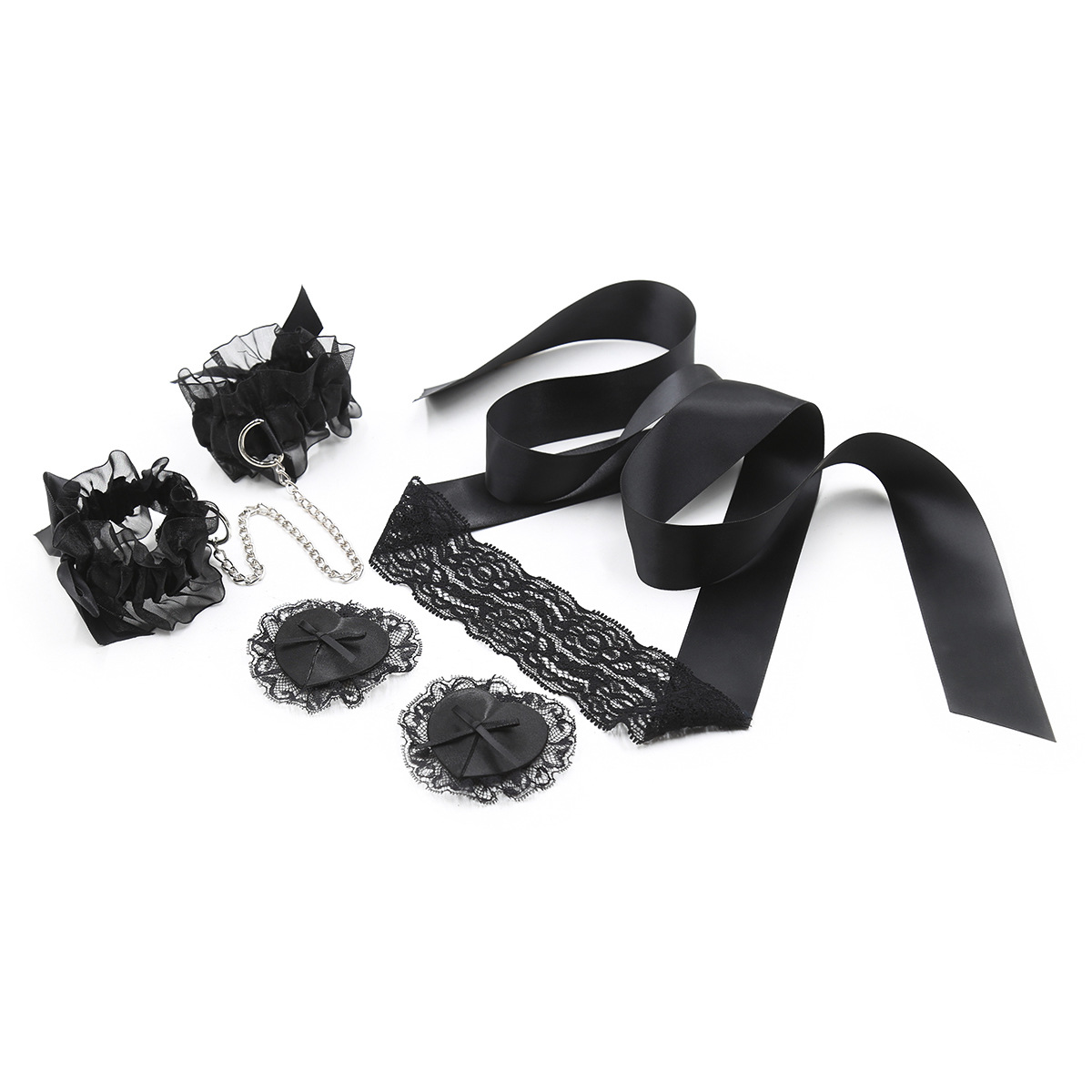 Lace Sex Toy Set Adult Handcuf - Nipple Cover Pasties reseña y precio