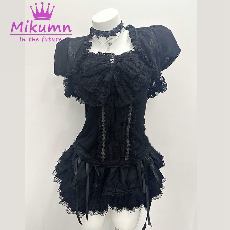 Mikumn Gothic Lolita Black Lac - Cami Top Lace reseña y precio