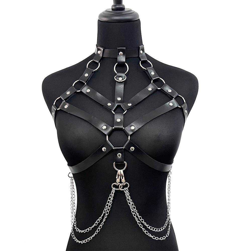 Chain with Leather Lingerie Wo - Garter Belt Set reseña y precio