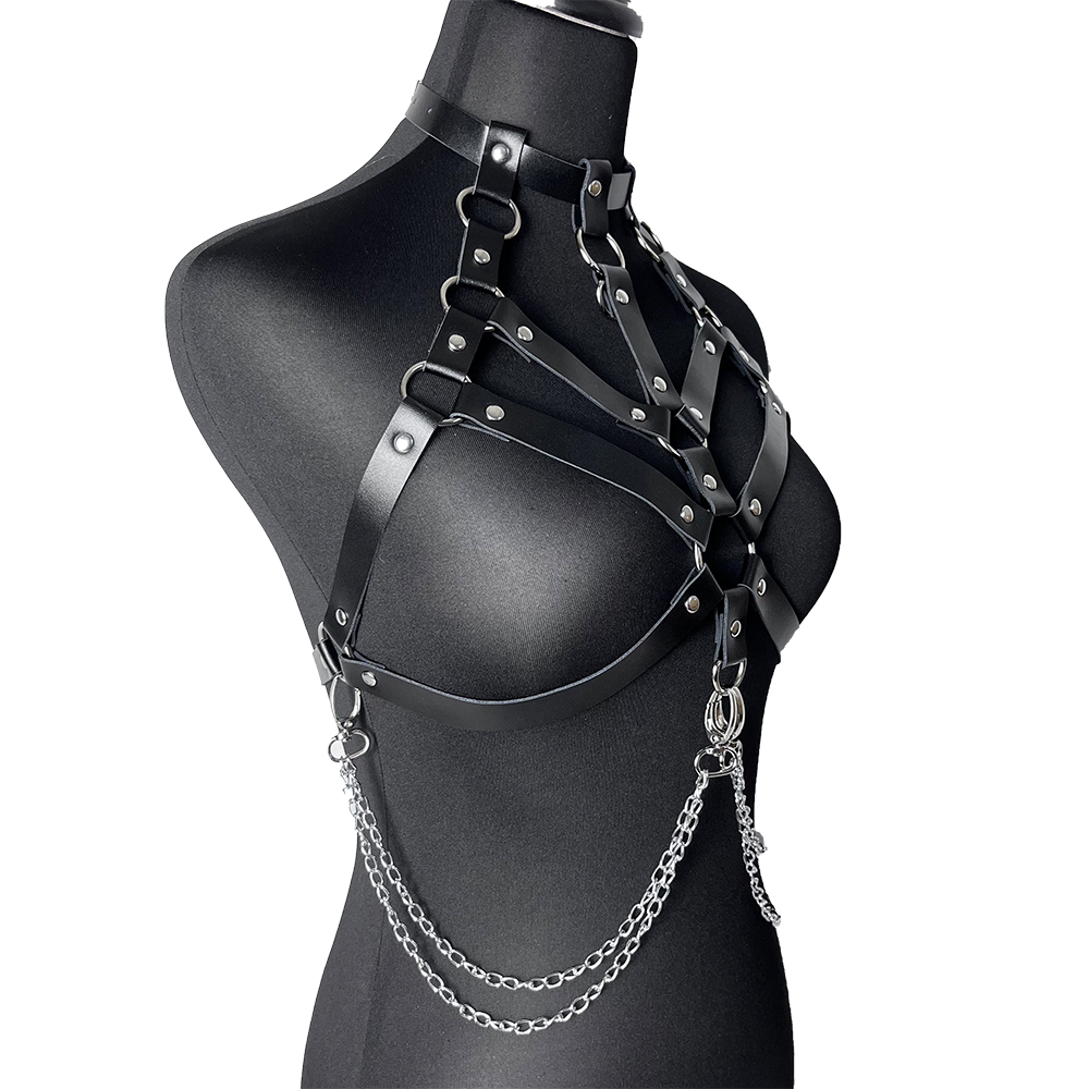 Chain with Leather Lingerie Wo - Garter Belt Set reseña y precio