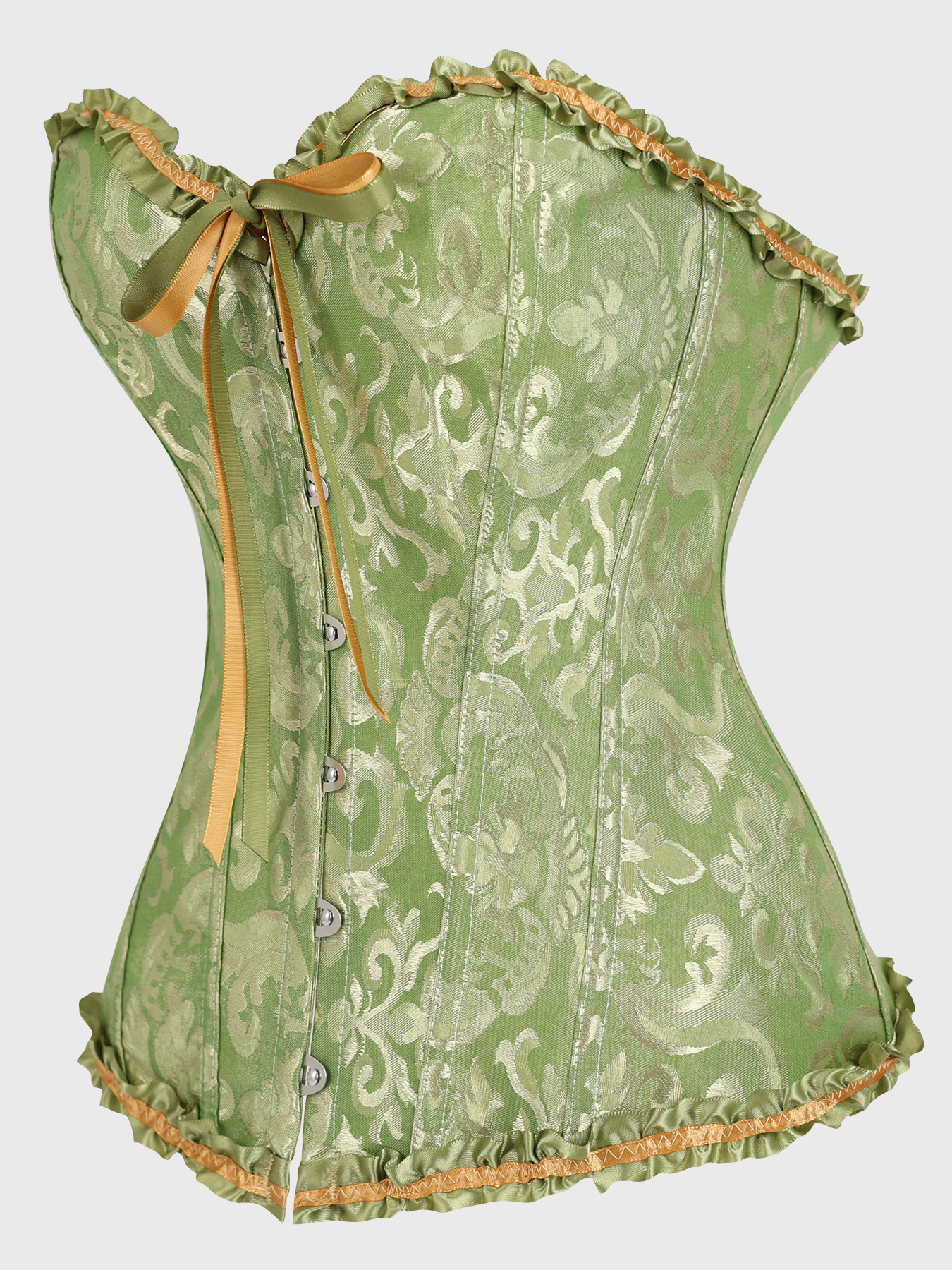 Olive Green Victorian Brocade  - Corset Waist Cinch reseña y precio