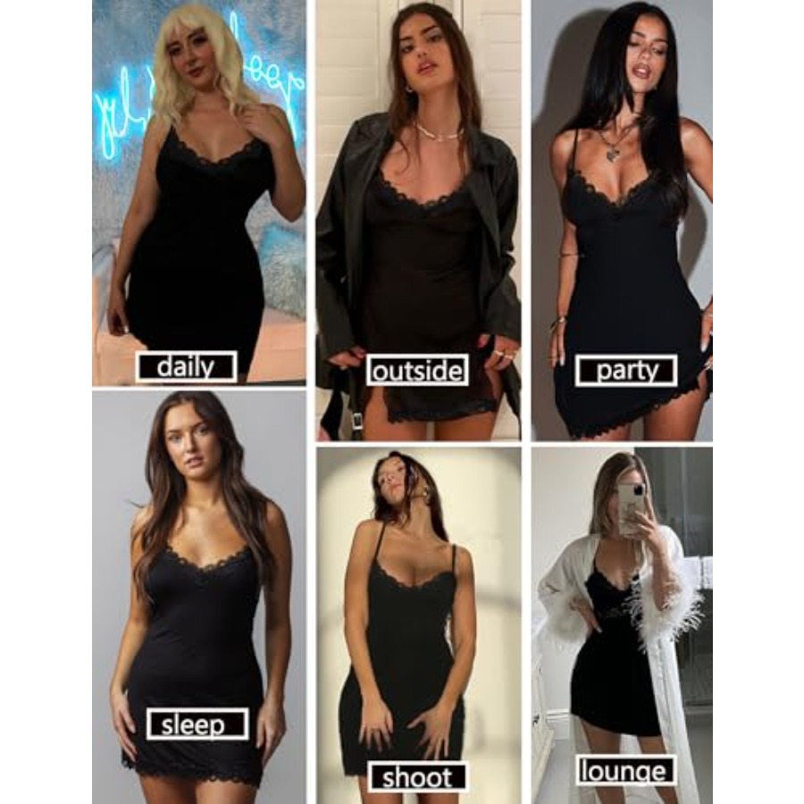 Womens Nightgown Sexy Lace Sle - Babydoll Chemise Night reseña y precio