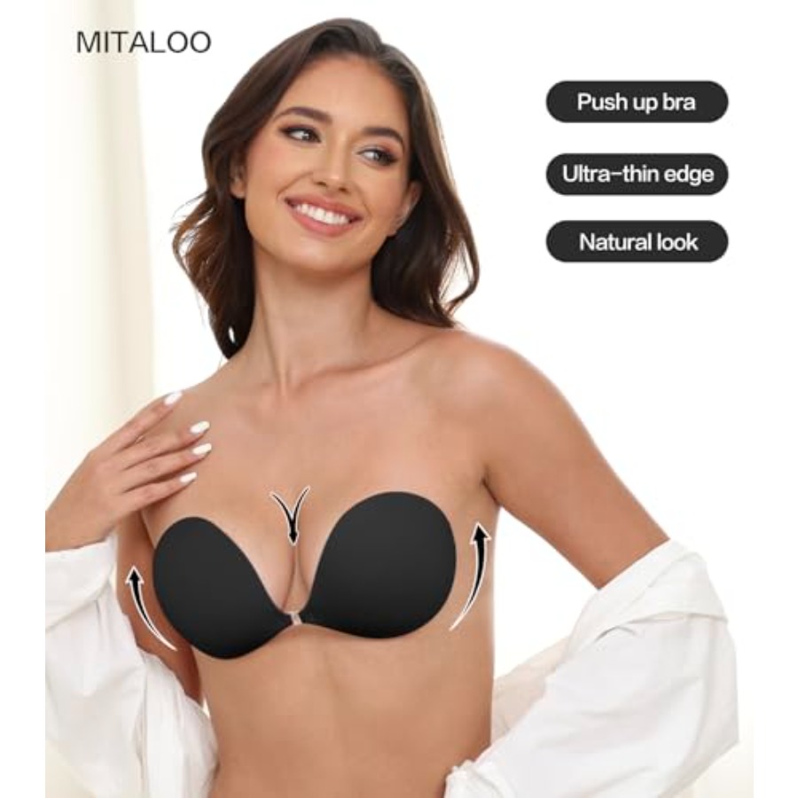 MITALOO Adhesive Bra Invisible - Silicone Bra Adhesive reseña y precio