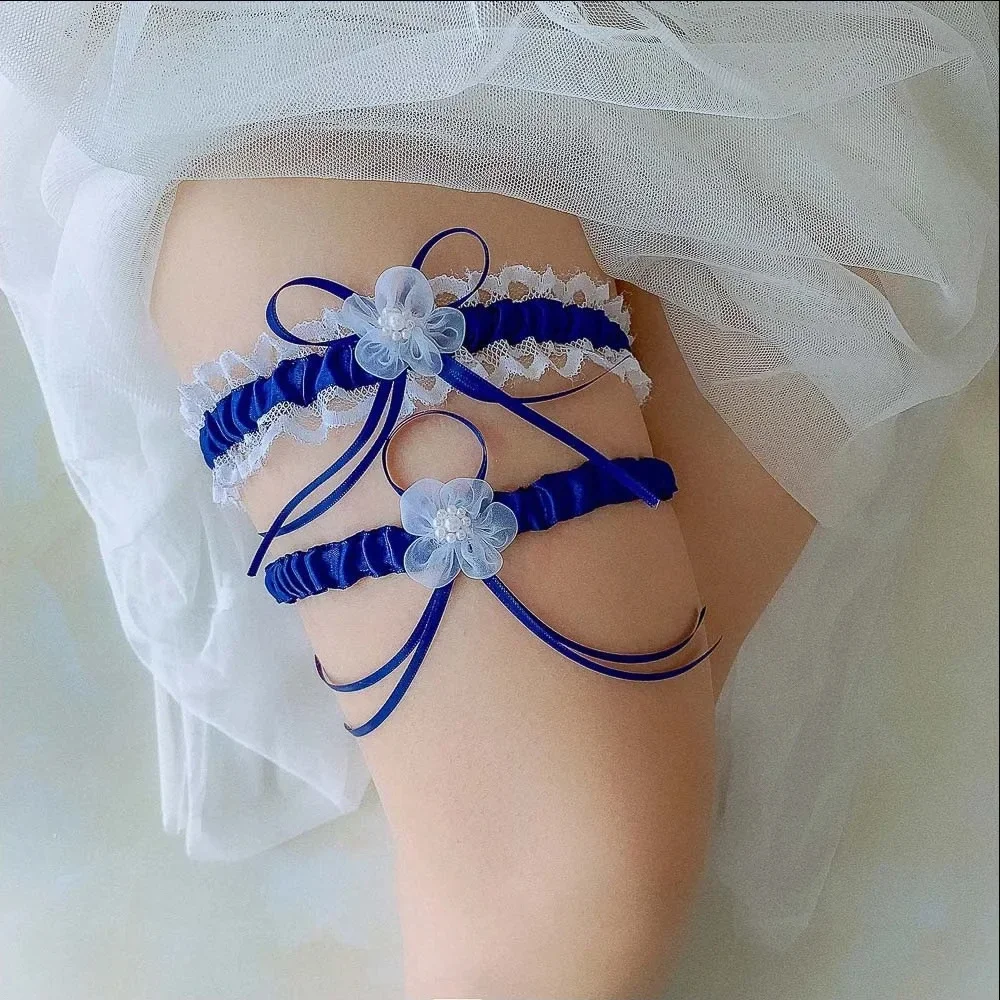 2pcs/Set Satin Ribbon Wedding  - Garter Belt Set reseña y precio