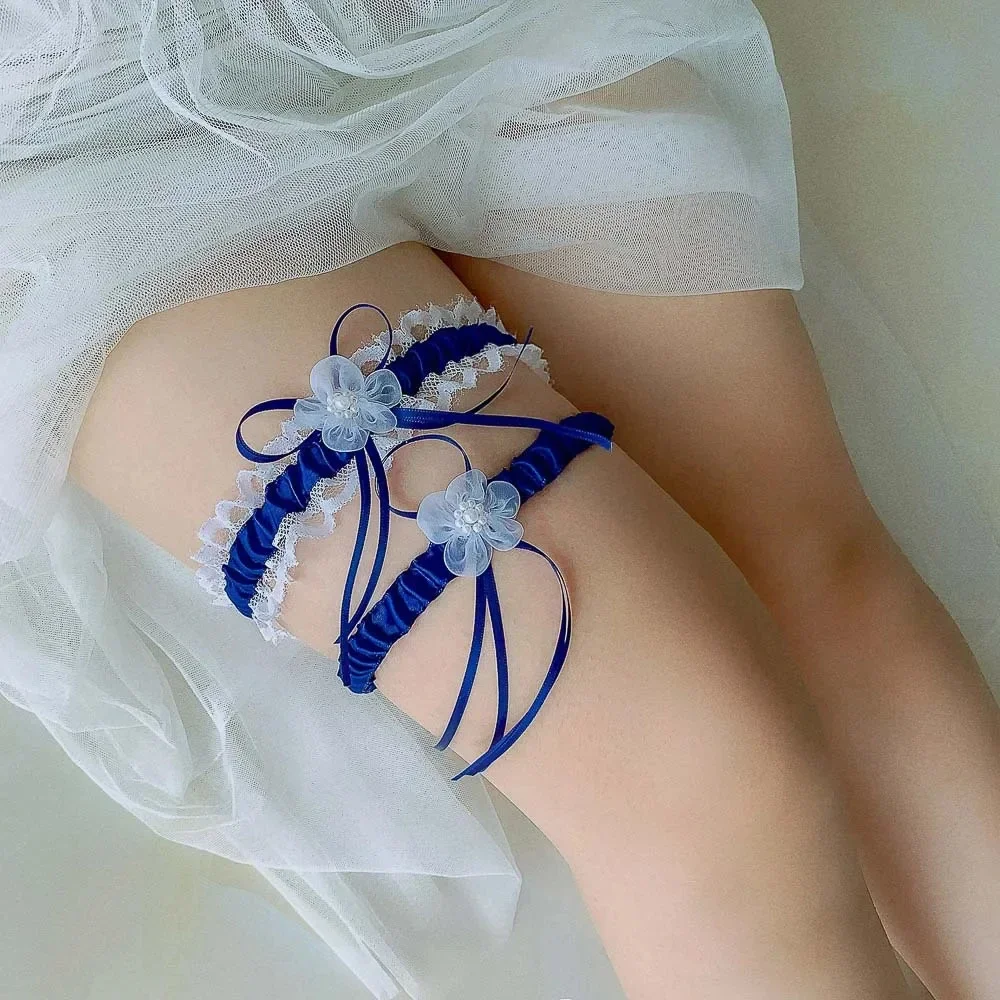 2pcs/Set Satin Ribbon Wedding  - Garter Belt Set reseña y precio