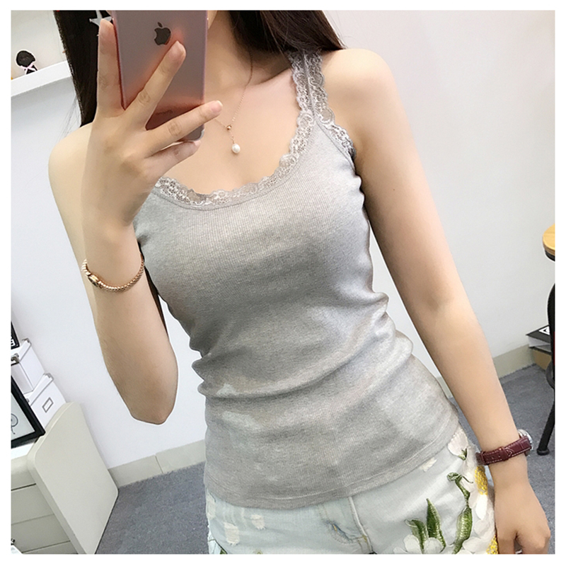 Black Tops Summer Sleeveless W - Cami Top Lace reseña y precio