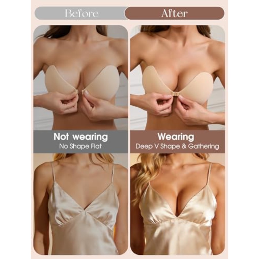 Sticky Bra Push Up Strapless A - Silicone Bra Adhesive reseña y precio