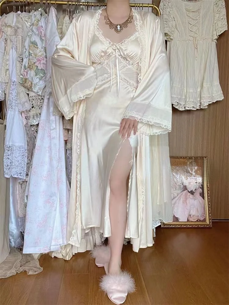 Silk Robe Gown Sets Women Gent - Robe Silk Women reseña y precio