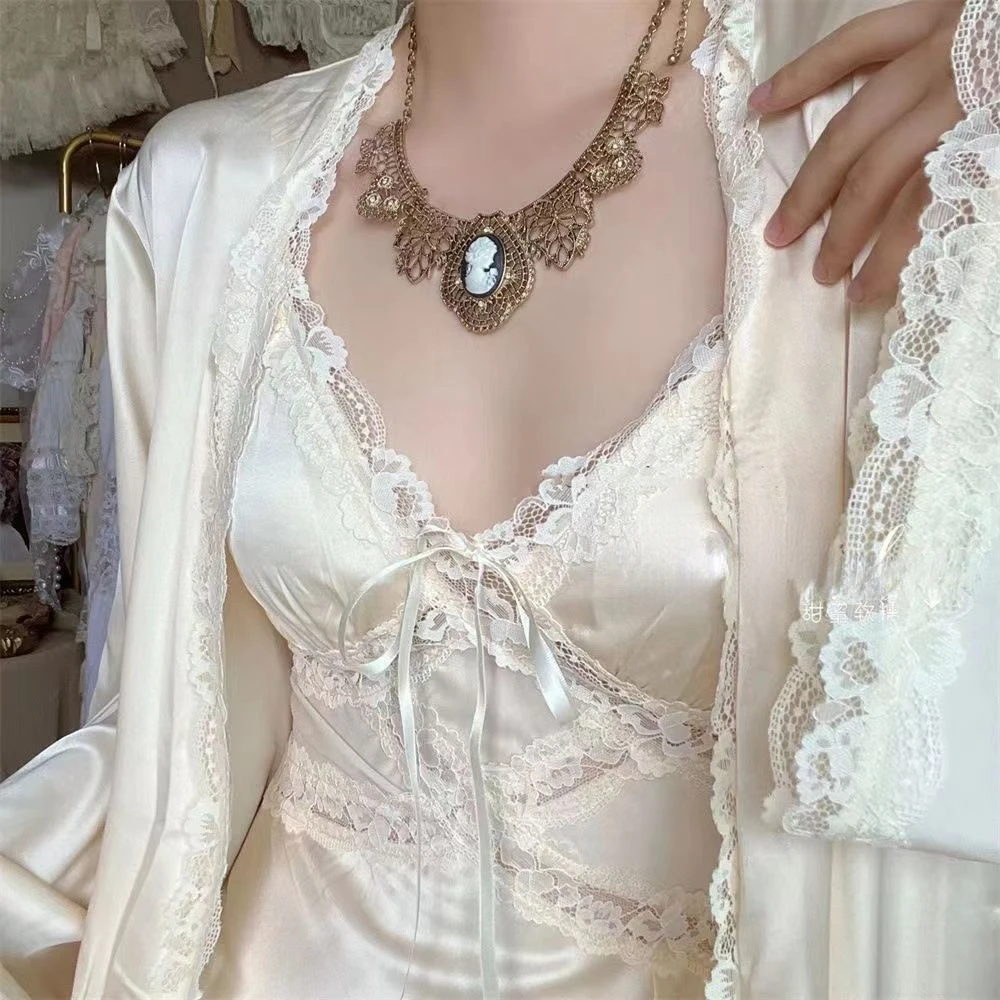 Silk Robe Gown Sets Women Gent - Robe Silk Women reseña y precio